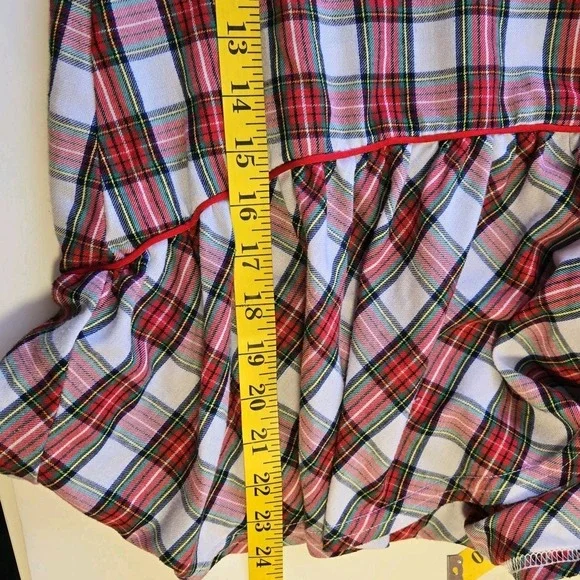 Disney Parks Girls Minnie Mouse Holiday Plaid Nightgown Pajamas Size 5/6 - Picture 8 of 9